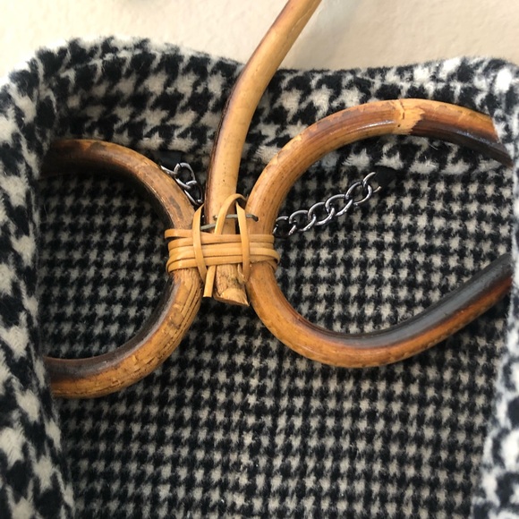 Belle & Bloom 100% wool long houndstooth coat size small - Picture 14 of 16